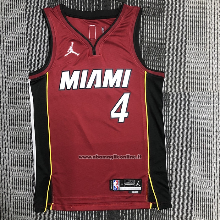 Maglia Miami Heat Victor Oladipo #4 Statement 2020-21 Rosso
